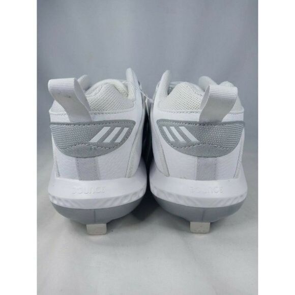 Adidas White Metal Baseball Cleats Icon 6 Bounce White/Silver Men\'s Size‎ 7 New.